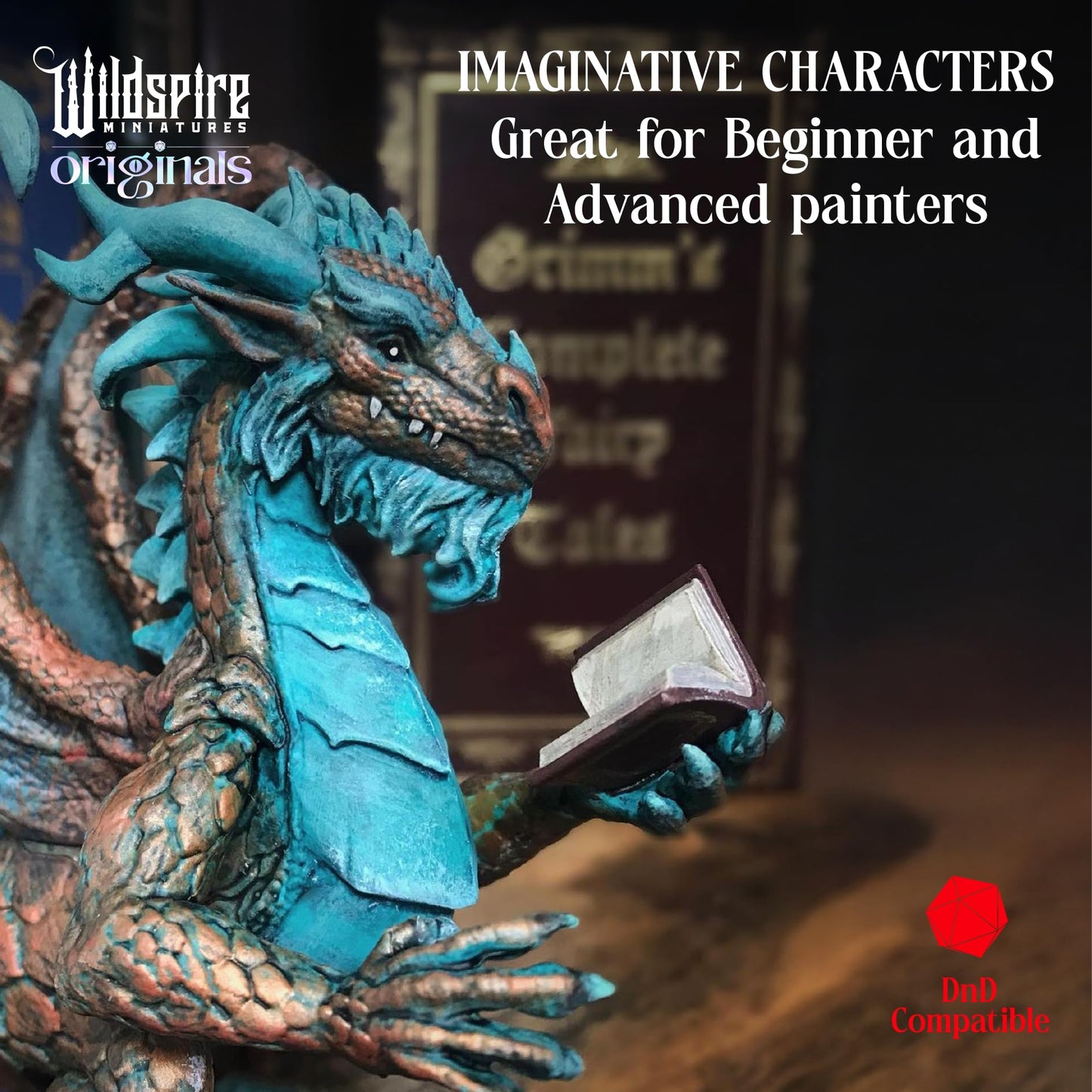Wildspire Fantasy Monsters & Dragon Miniatures - Unpainted 28–32mm D&D Starter Set