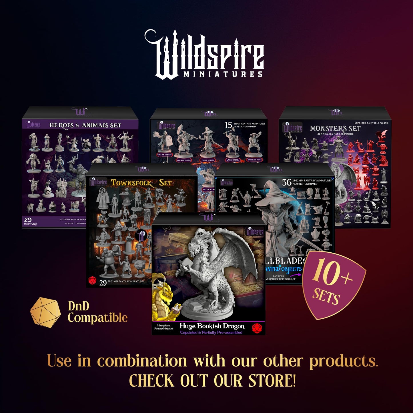 Wildspire Classic Encounters: 125 Iconic 28mm DND Miniatures (Unpainted)