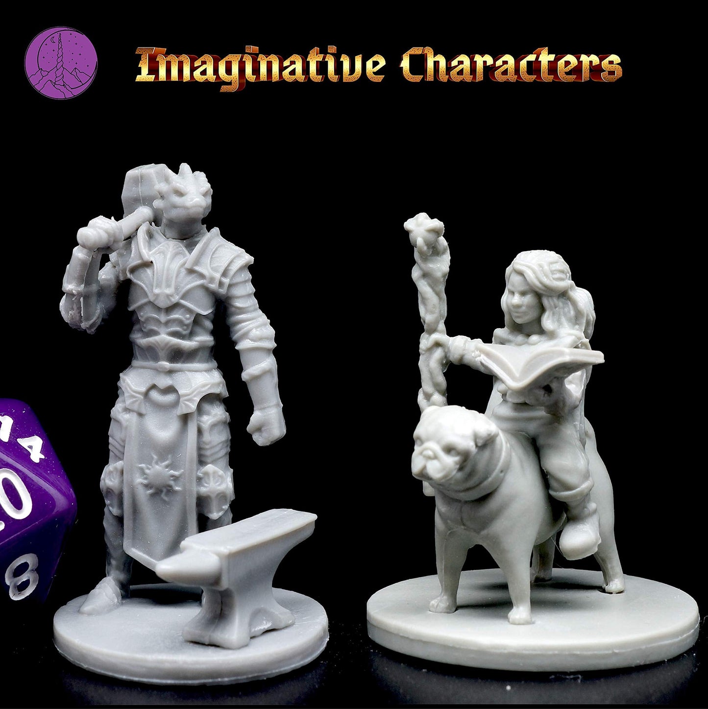 Wildspire Hero Miniatures – 15 Unpainted 28–32mm D&D Figures | PCs & NPCs