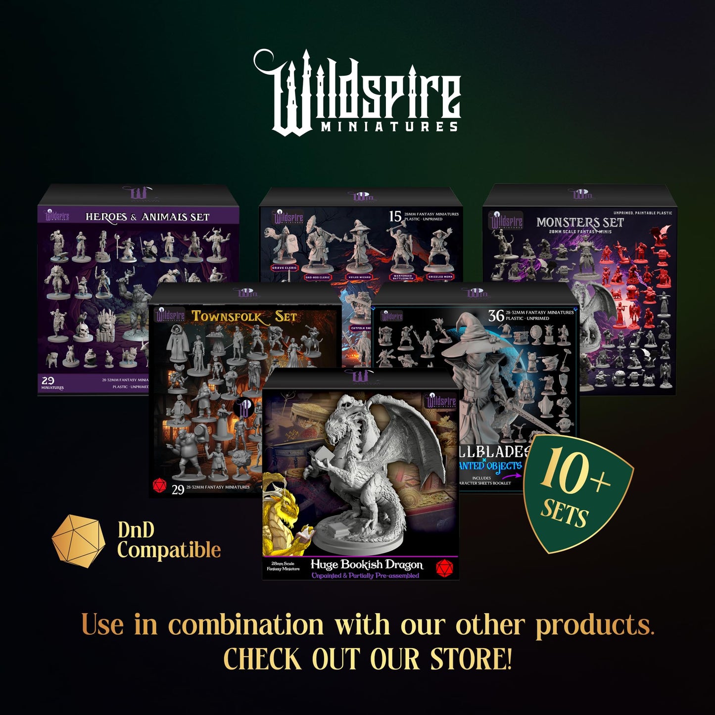 Wildspire Classic Encounters Expansion Set I — 60 Unpainted 28mm D&D Miniatures