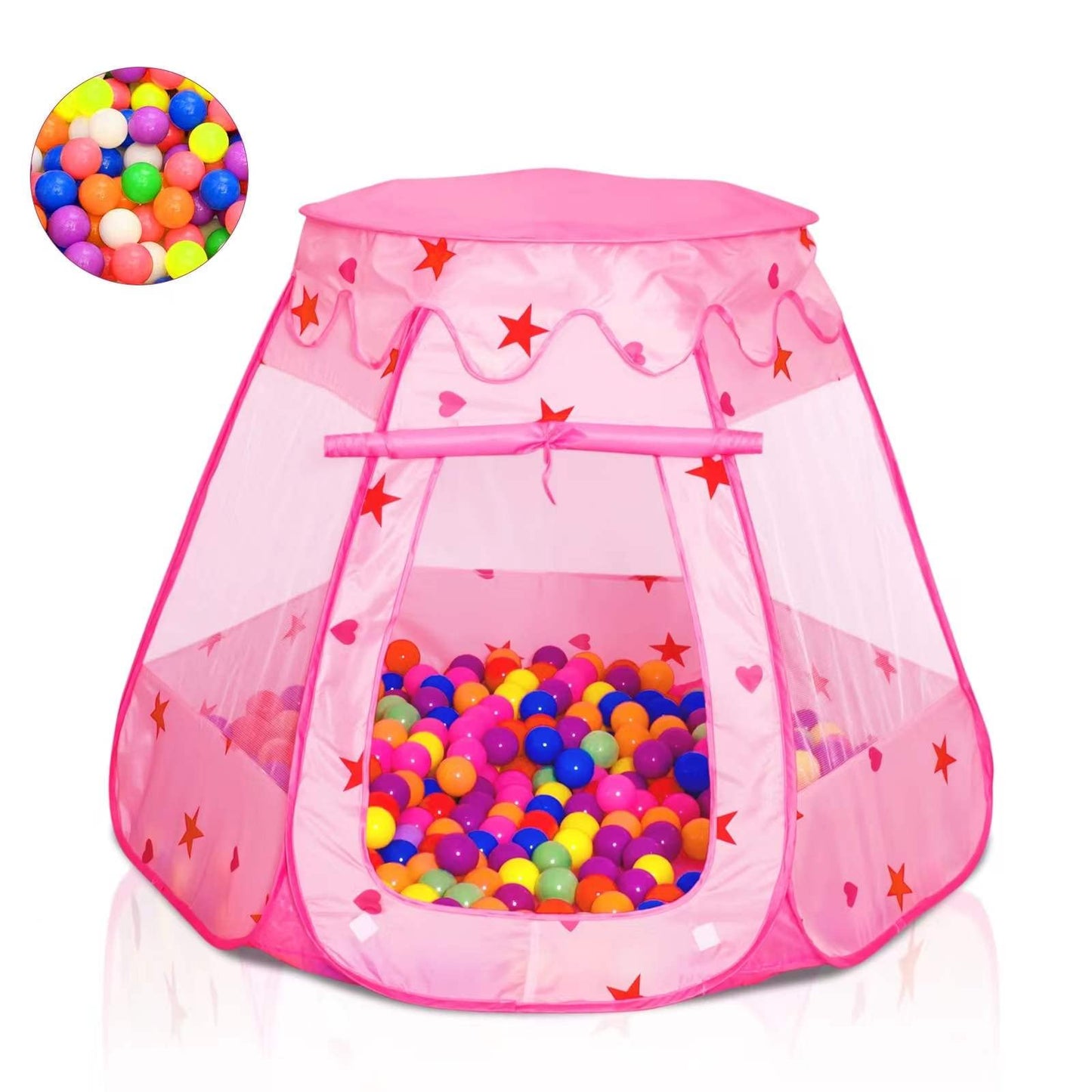 Wilhunter Baby Ball Pit Tent with 50 Balls — Pop Up Play House for Toddlers