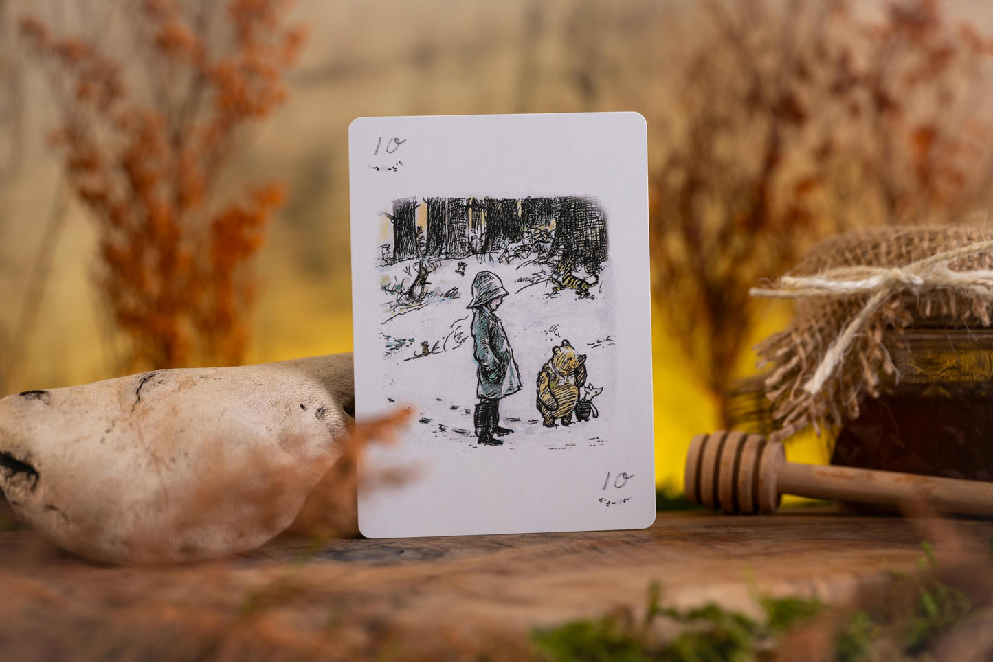 WILLBERTRON Luxury Hundred Acre Wood Playing Cards – Premium Gold-Edged Deck with Magnetic Flip Box