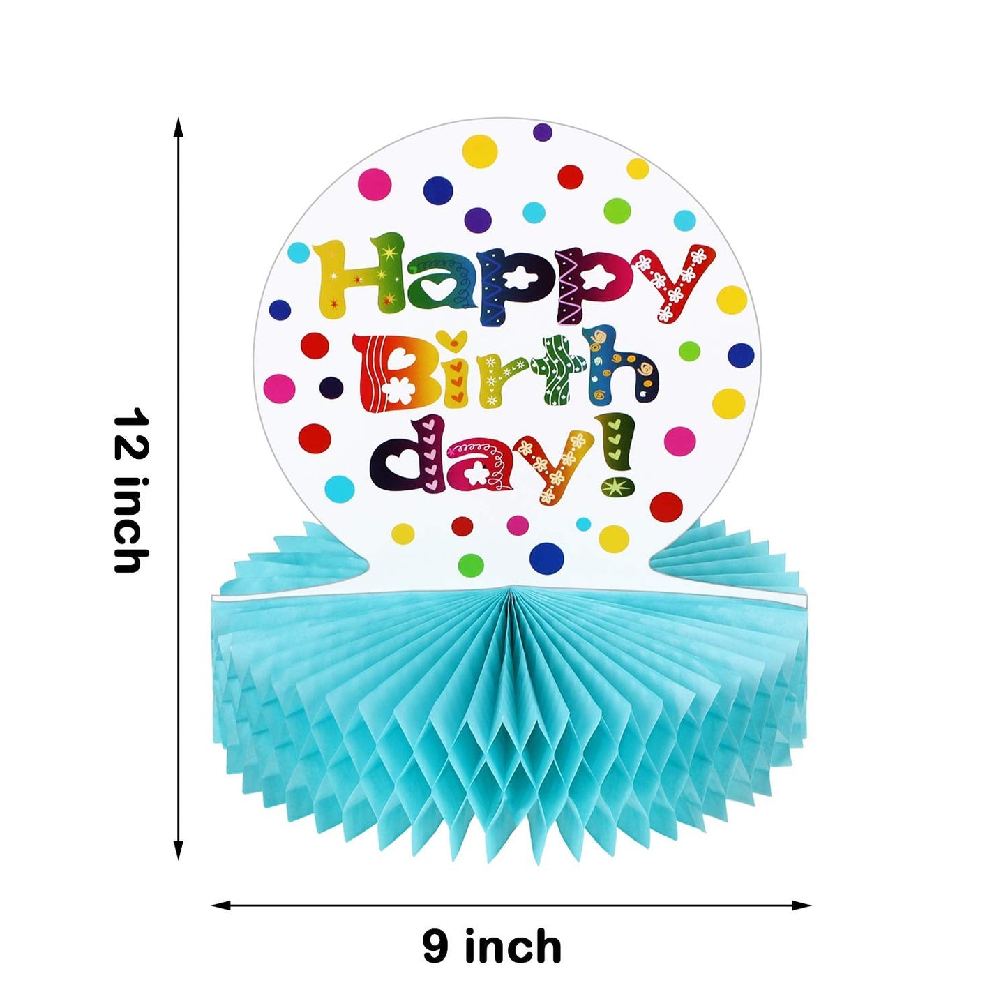 WILLBOND Rainbow Honeycomb Centerpieces – 2-Pack Birthday Table Decor
