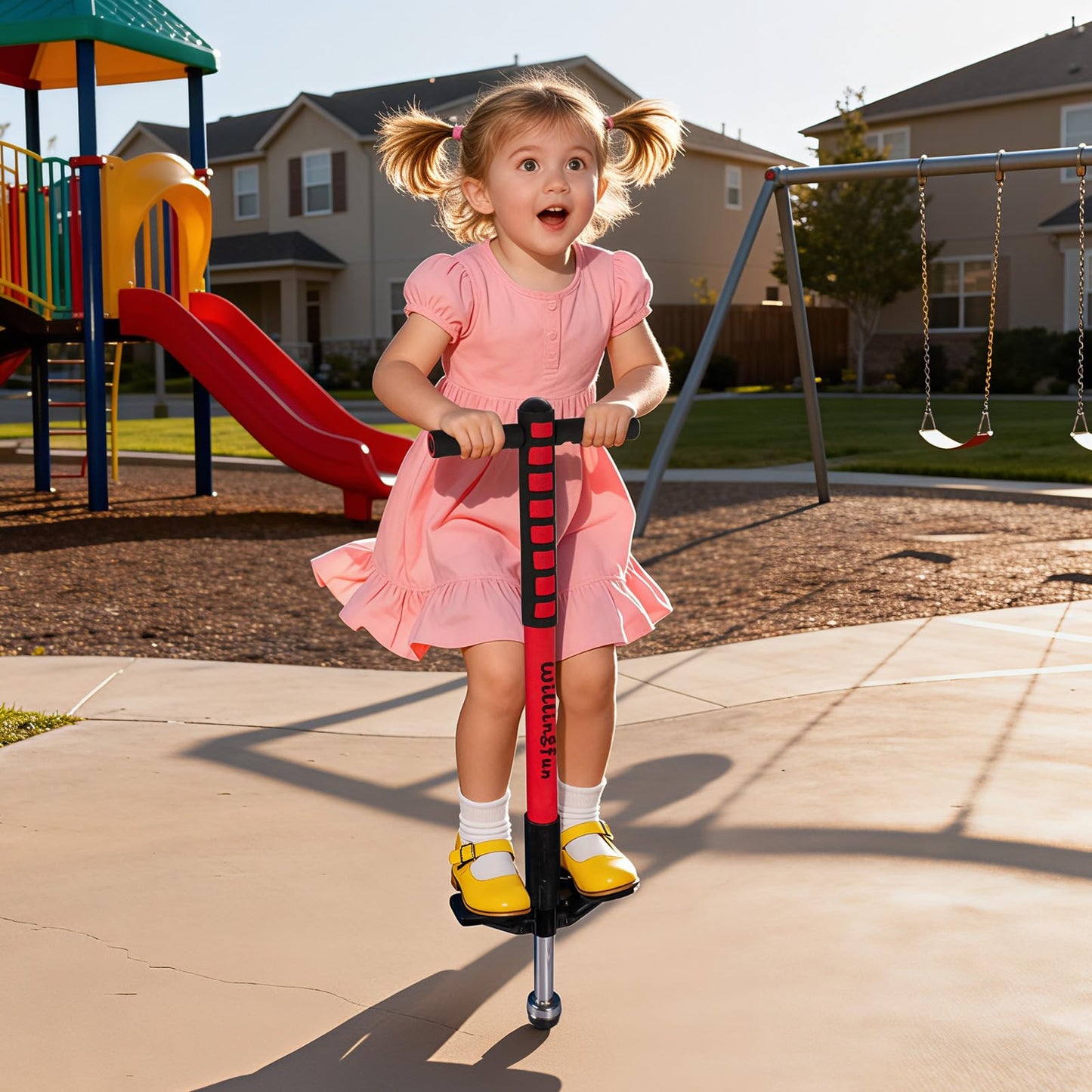 Willingfun Pogo Stick for Kids - Beginner-Friendly Outdoor Fun (Ages 5-10, 40-80 lbs)