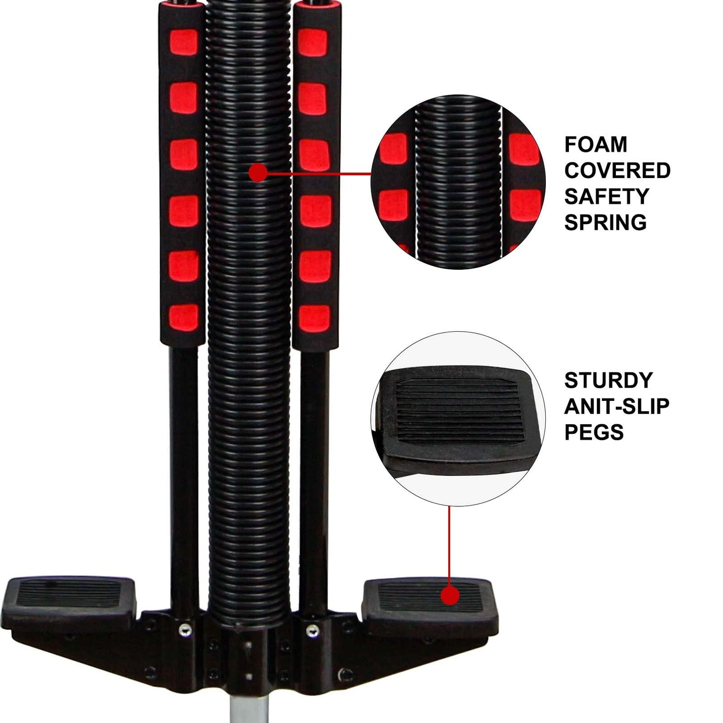 Willingfun Pro Master Pogo Stick – Black | 80–160 lb, No Assembly