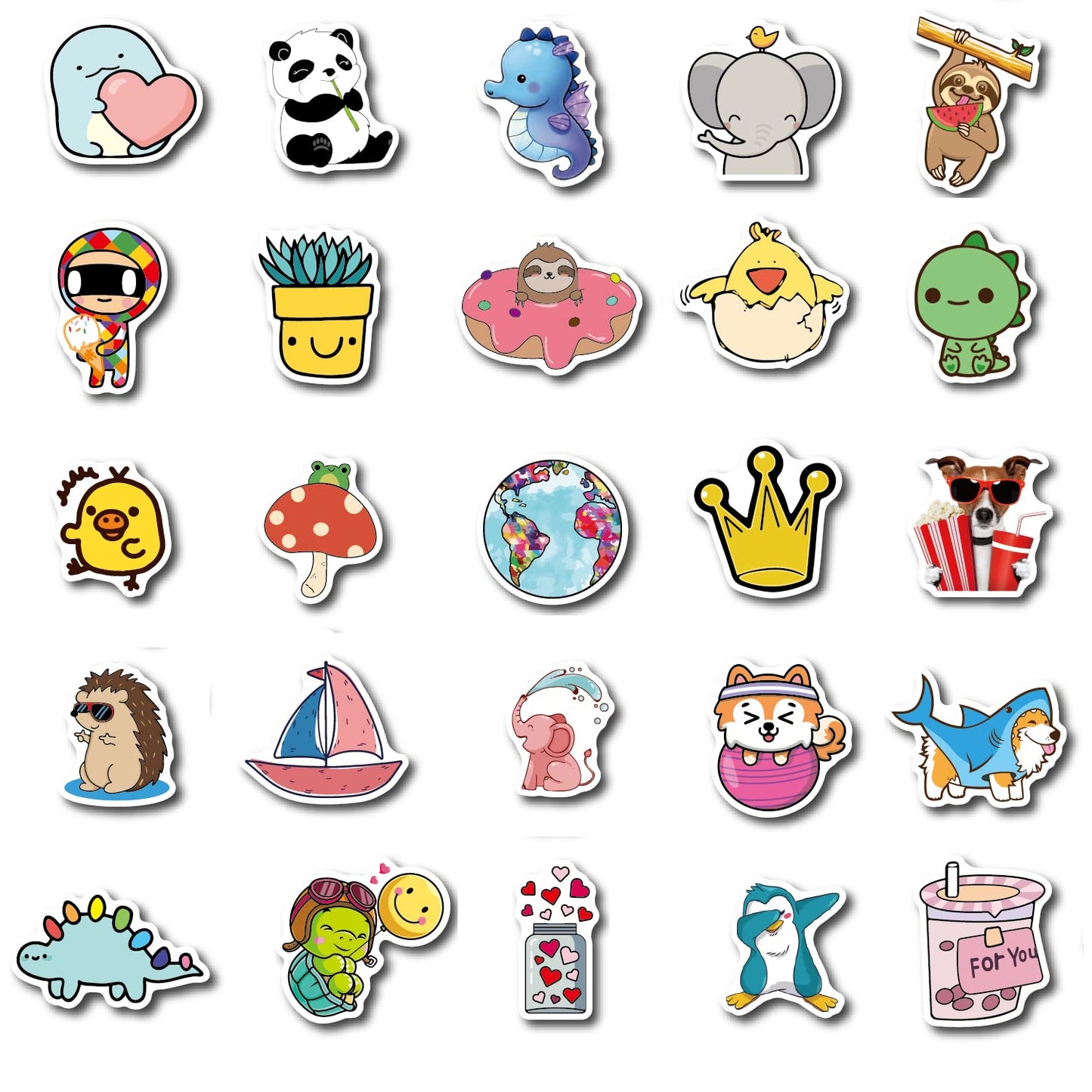 win4pdlay Water Bottle Stickers — 200 Waterproof Vinyl Decals for Kids and Classroom Use