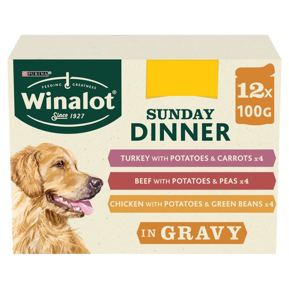 Winalot Sunday Dinner in Gravy PMP 12x100g (Case of 4)