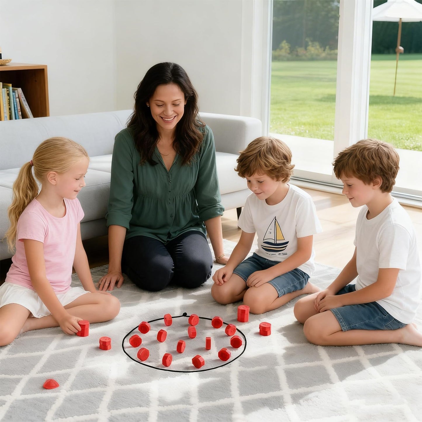 Winbar Chess Game Set – 20 Stones & Rope, Portable Family Travel Puzzle for All Ages