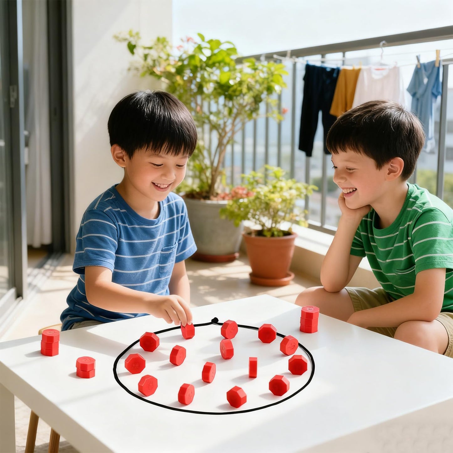 Winbar Chess Game Set – 20 Stones & Rope, Portable Family Travel Puzzle for All Ages