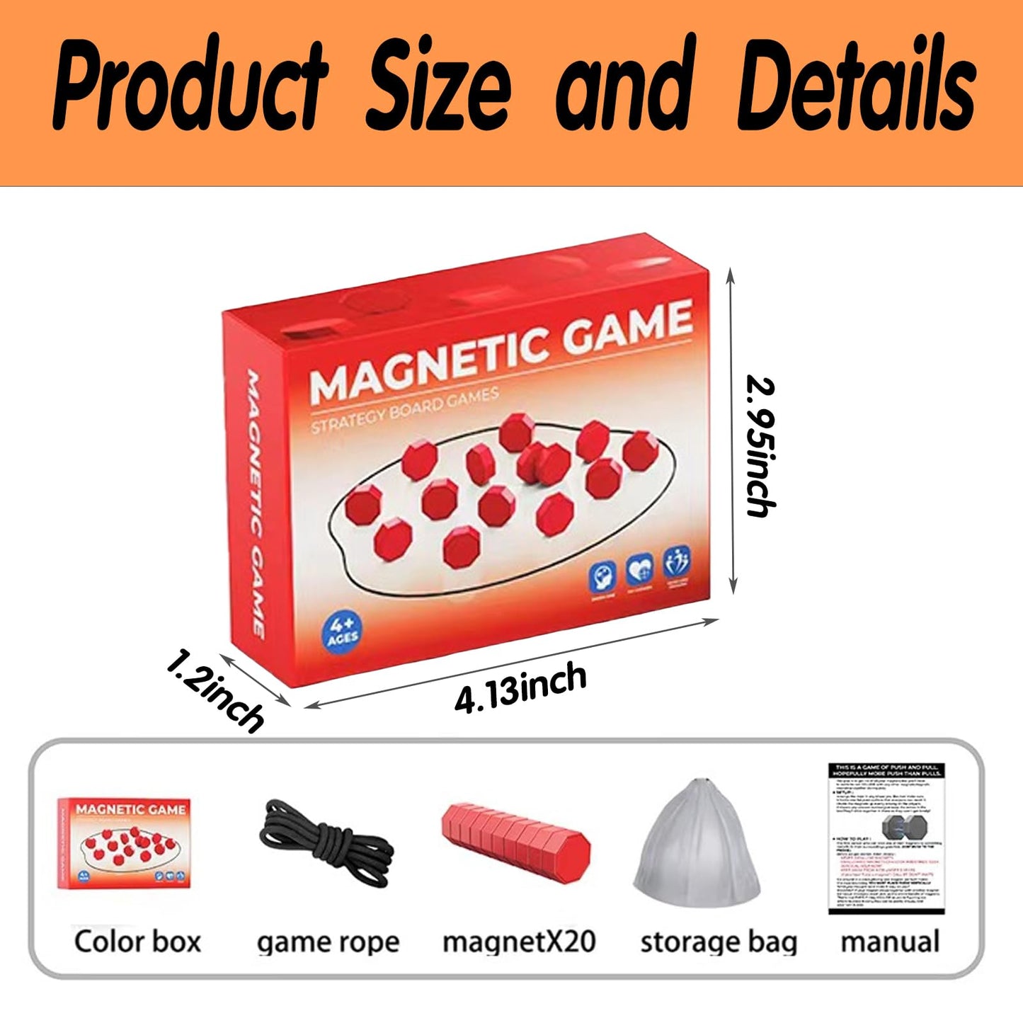 Winbar Chess Game Set – 20 Stones & Rope, Portable Family Travel Puzzle for All Ages