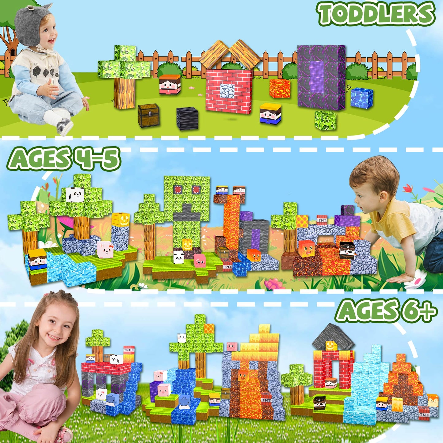 Winchoice Magnet 100PCS Magnetic Blocks for Toddlers (1-Inch, 3+) | Building Toys