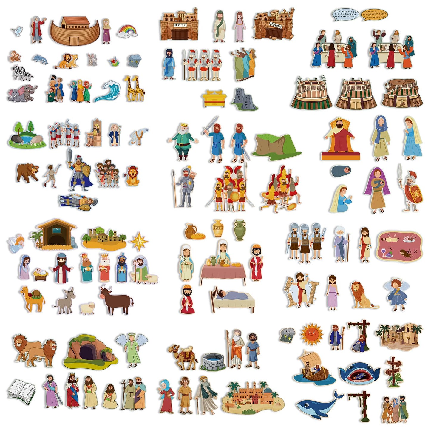 Windkream 12-Set Felt Board Stories — Bible Tales for Preschool & Toddlers