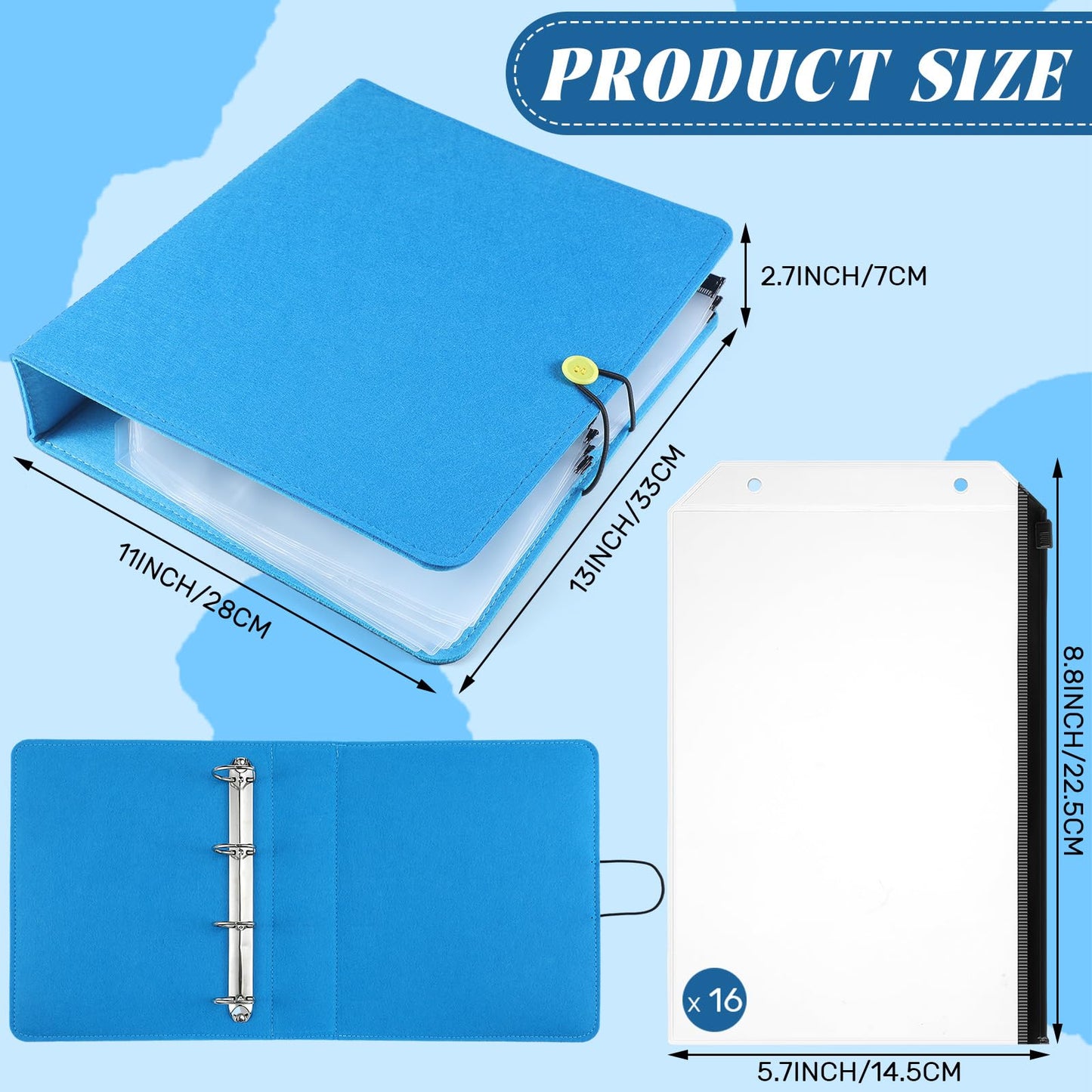 Windkream 16-Pack Felt Board Bible Stories with Storage Binder