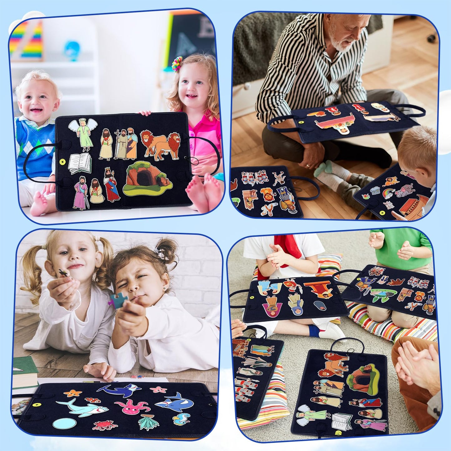 Windkream 12-Set Felt Board Stories — Bible Tales for Preschool & Toddlers