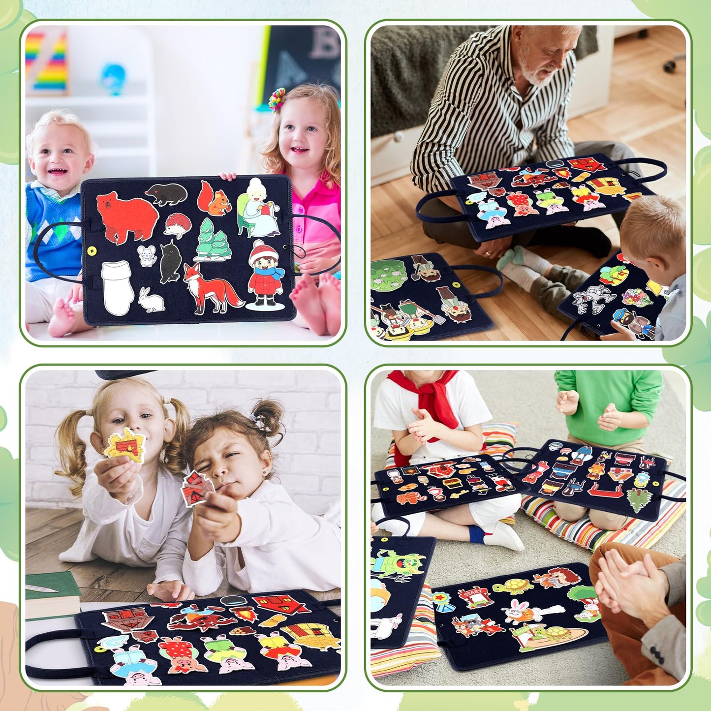 Windkream 12-Set Felt Board Stories Pieces – Felt Animals & Nursery Tales for Preschool & Storytelling