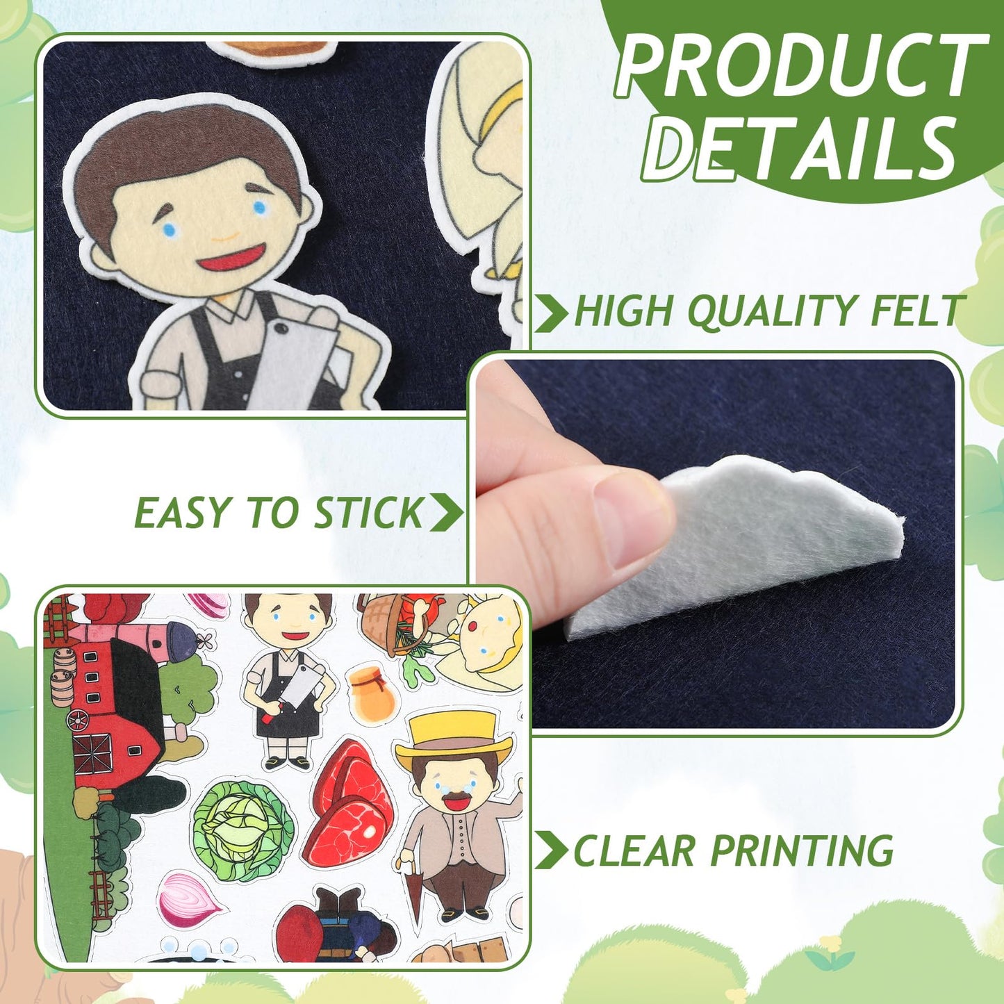 Windkream 12-Set Felt Board Stories Pieces – Felt Animals & Nursery Tales for Preschool & Storytelling