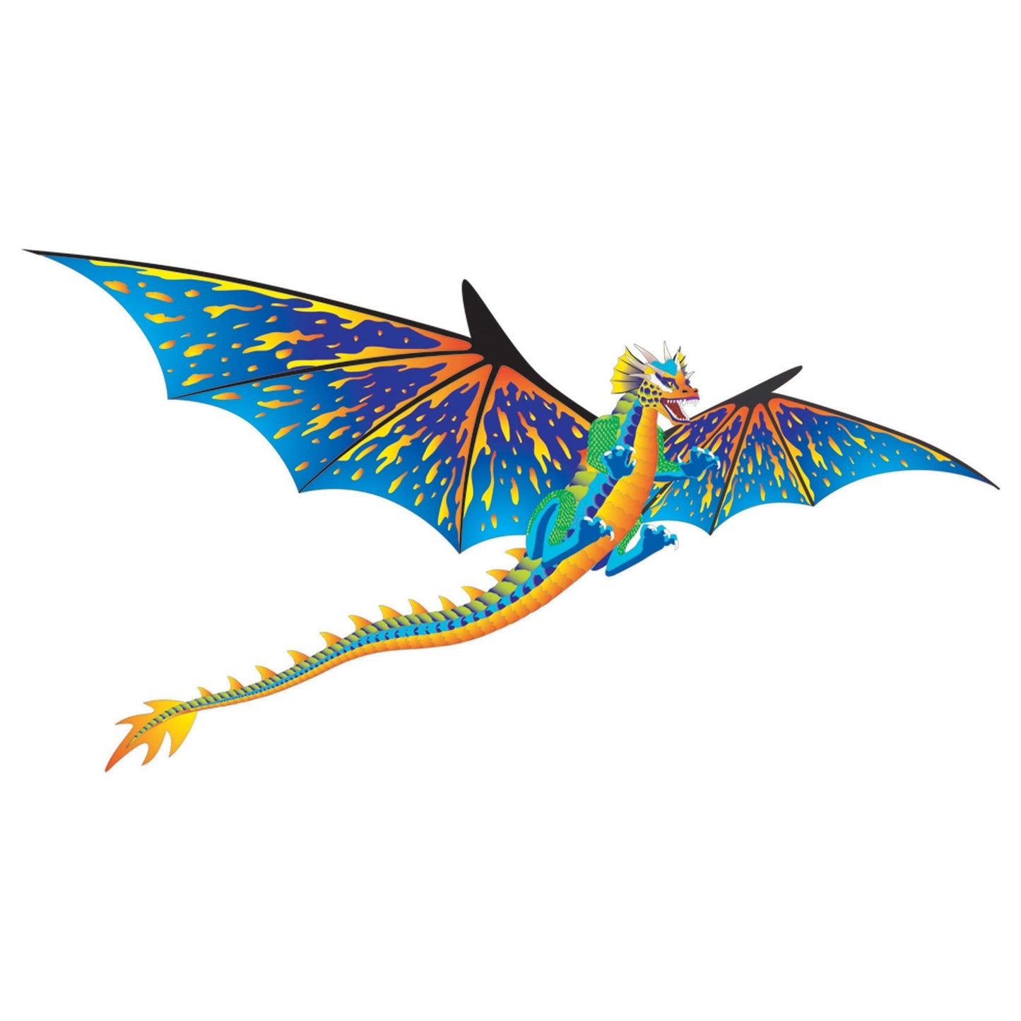 WindNSun Super Size 3D Nylon Kite - Blue Dragon, 76 Inches Wide