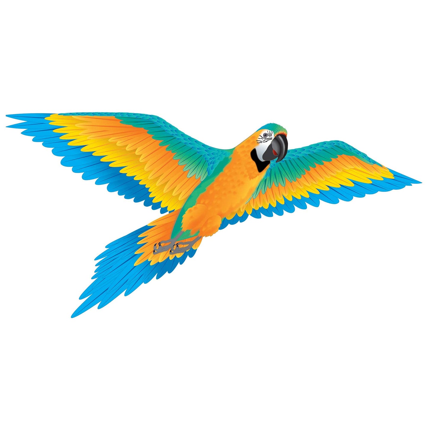 WindNSun Super Size 3D Blue Macaw Kite – 74-Inch Wingspan Nylon Parrot
