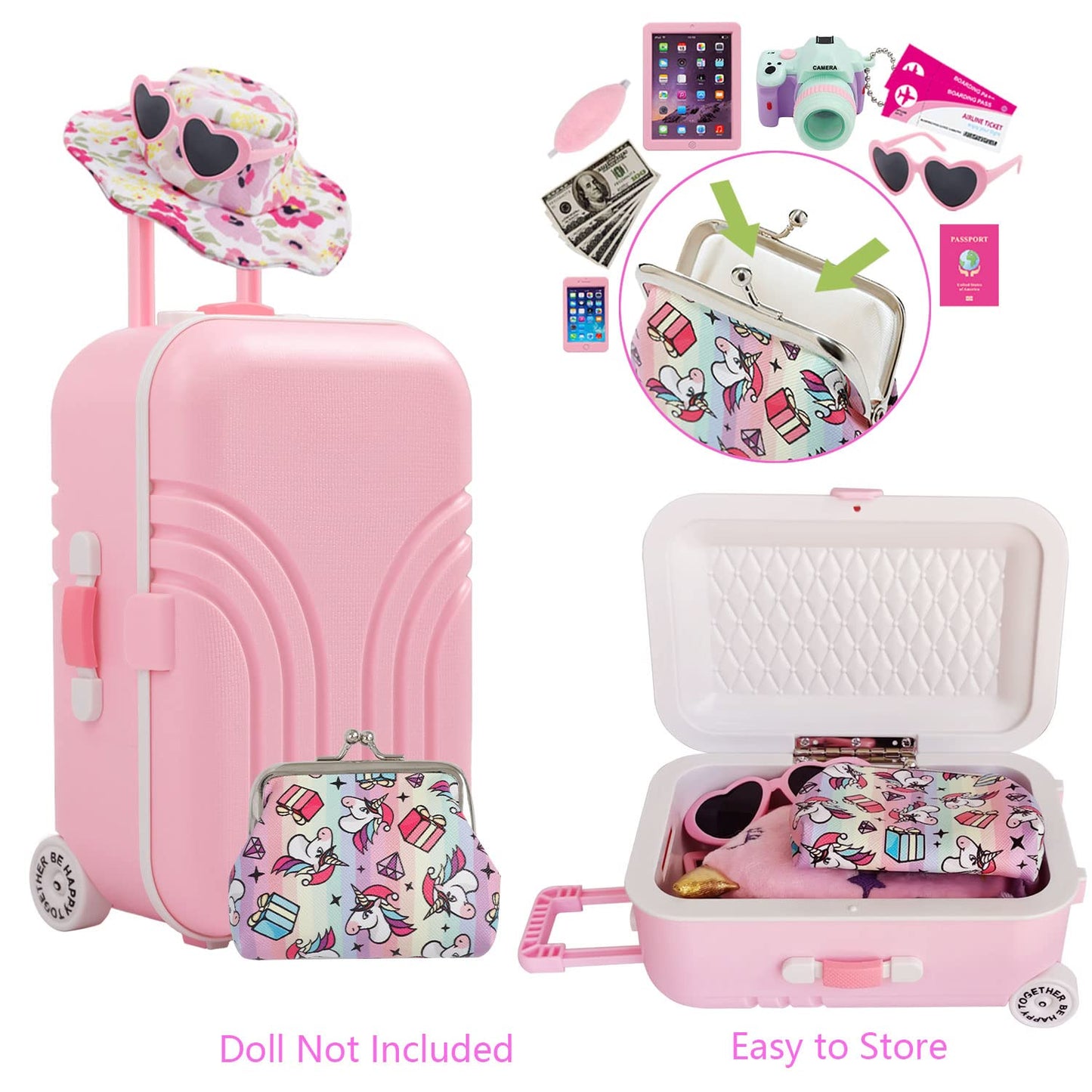 Windolls 18-Inch Doll Travel Case & Accessories Pack