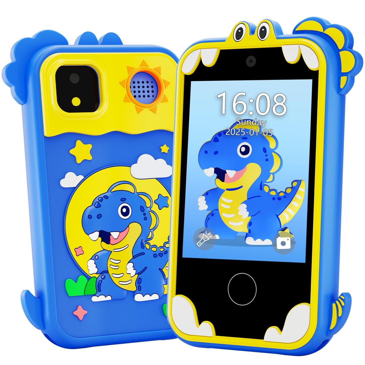Windpaint Kids Phone - 2.8-inch Educational Toy for Ages 3-10 (Blue)