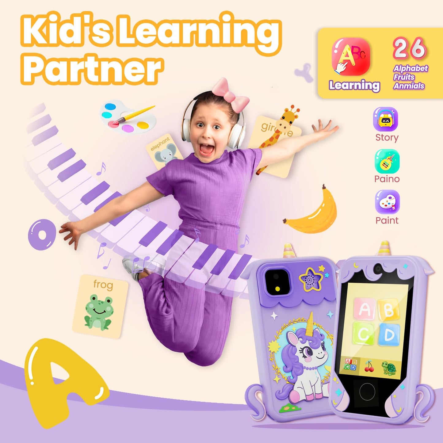 Windpaint Kids Phone – 2.8-inch Touchscreen Detective Toy for Ages 3–10