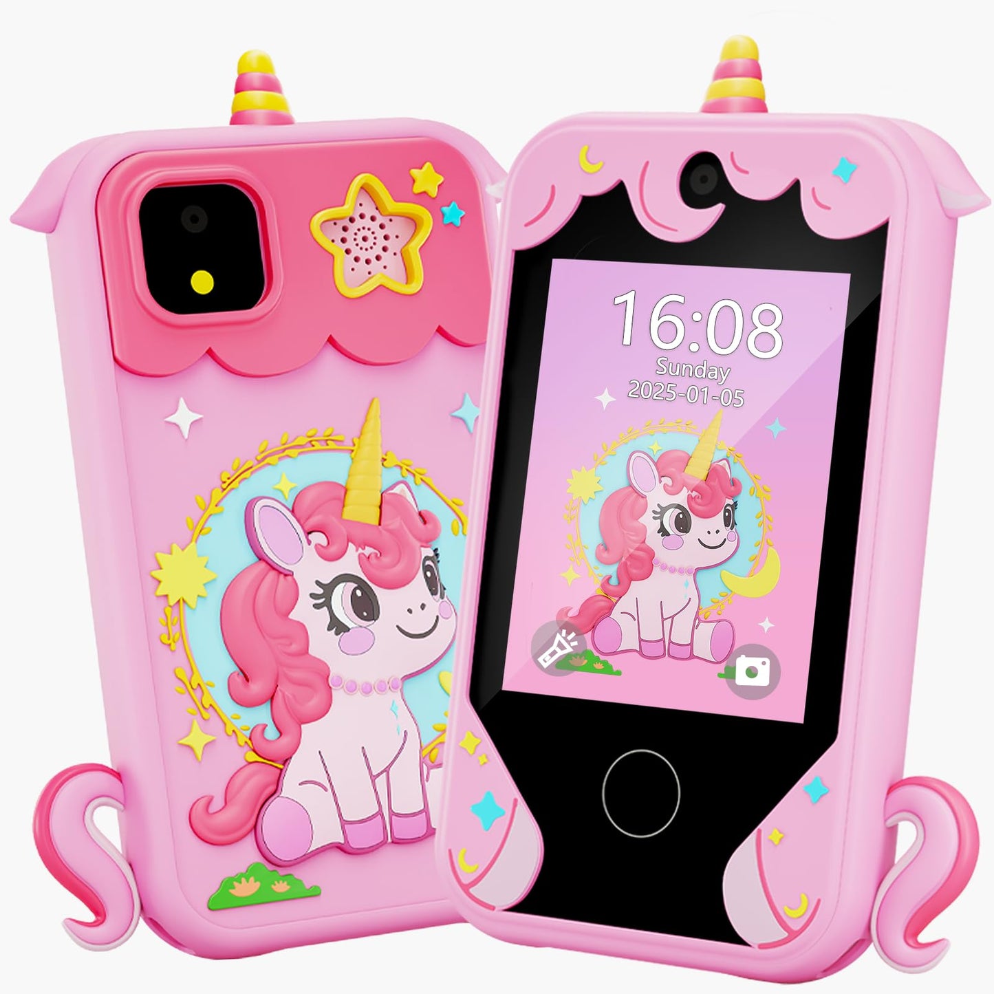 Windpaint Kids Phone - 2.8-inch Touchscreen Educational Toy (Pink)