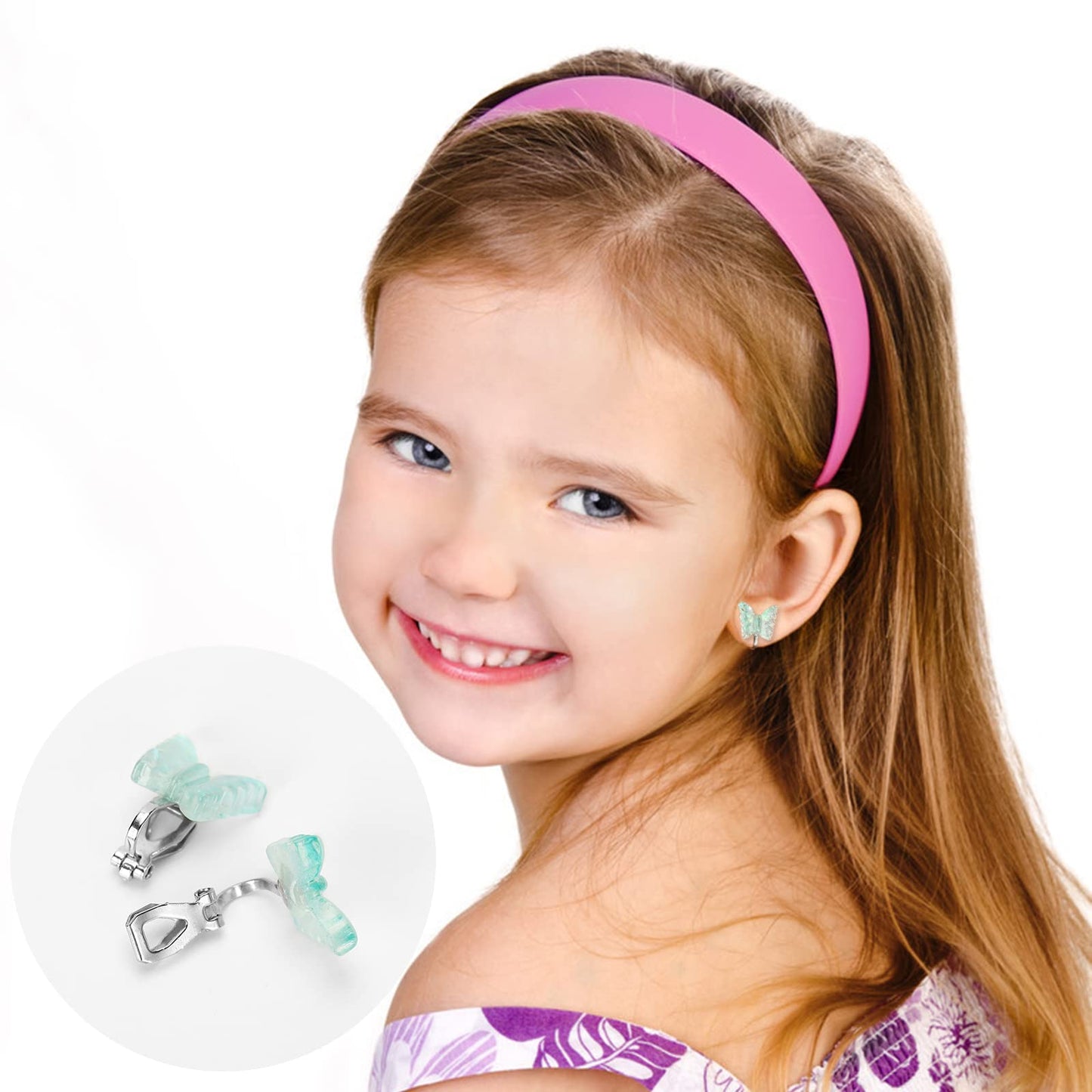 Wingchold 6-Designs Crystal Unicorn Clip-On Earrings for Girls
