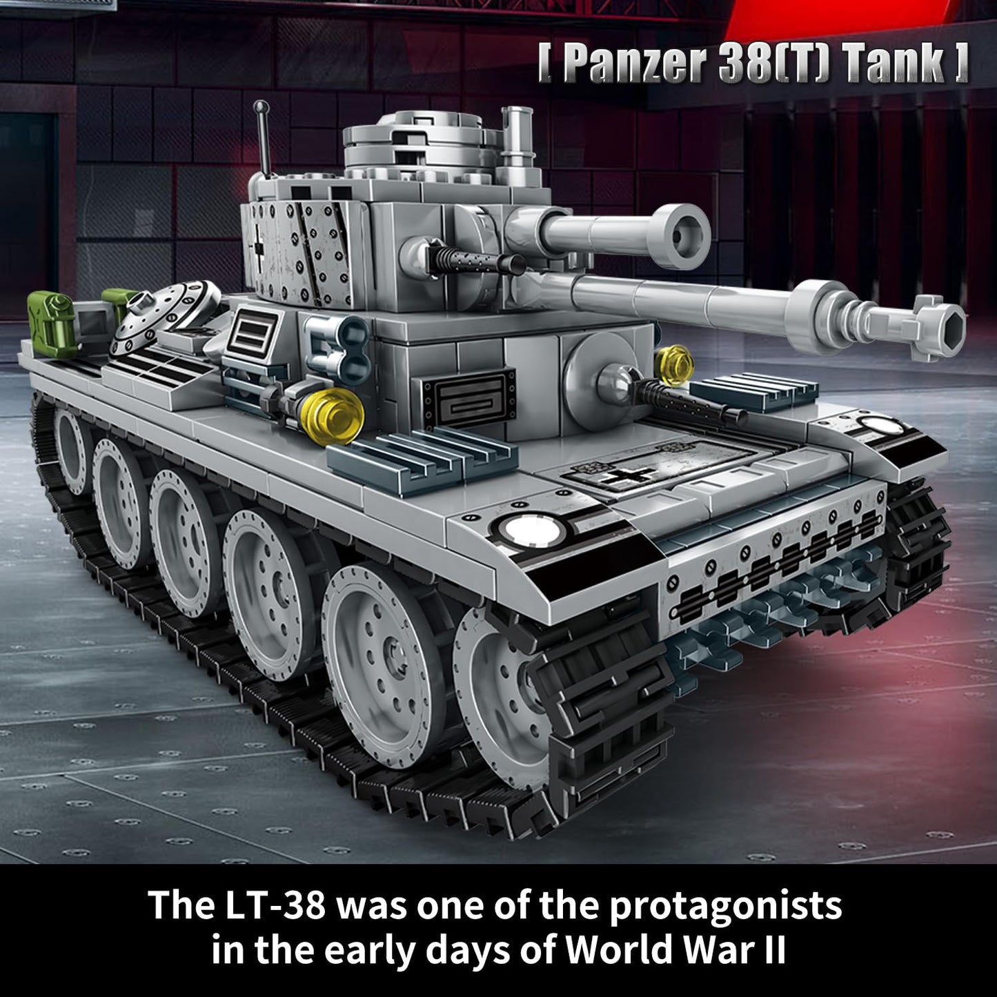 WINGIFT 1030-Piece WW2 Army Tank Set: Panzer 38(t) & Tiger Tank Models for Collectors and Family Builds