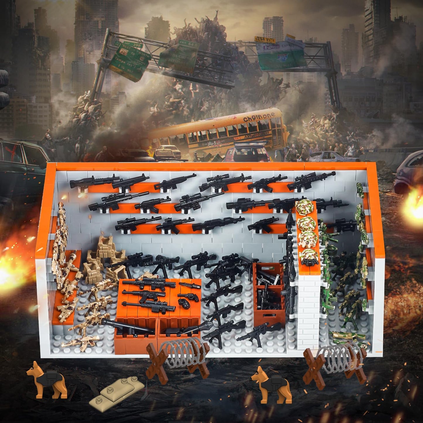 WINGIFT 700-Piece Armory Building Set | WW2 Military Base & STEM Kit