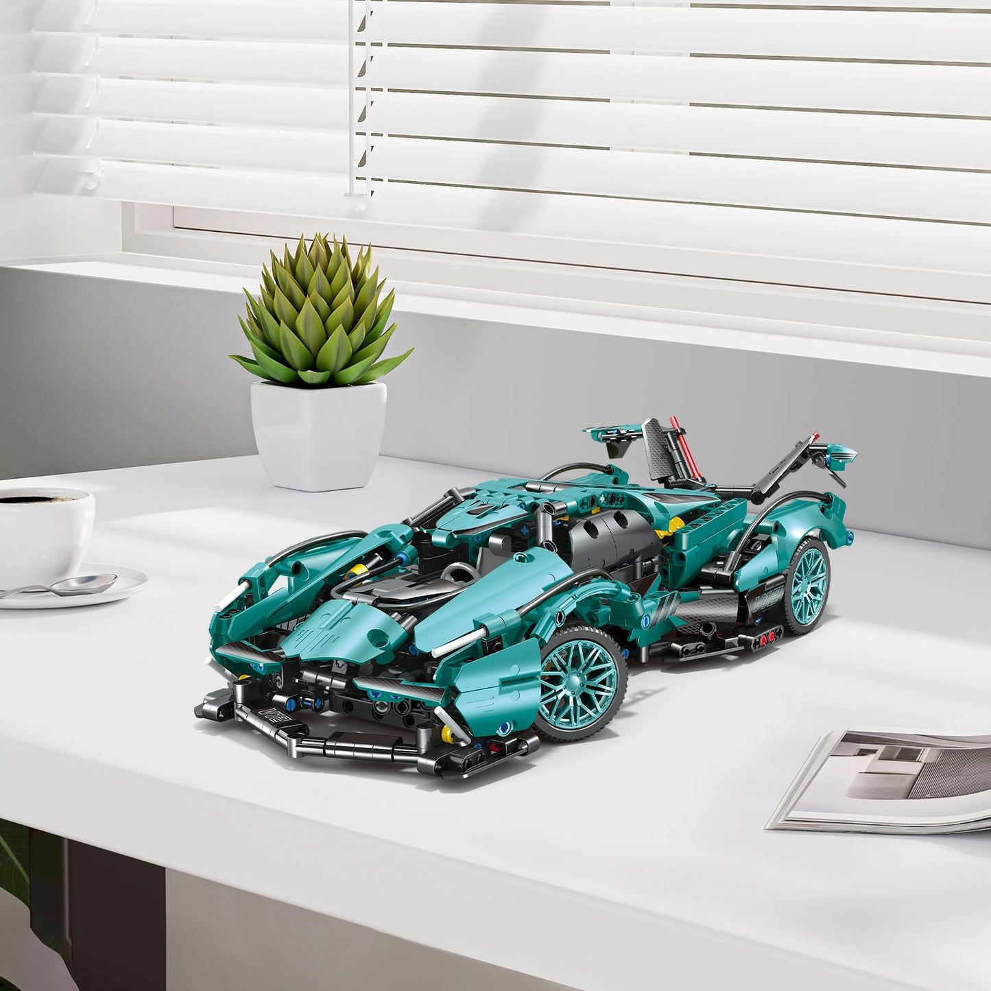 WINGIFT 999-Piece 1:14 Sports Car Building Blocks – STEM Model Kit for Boys & Adults