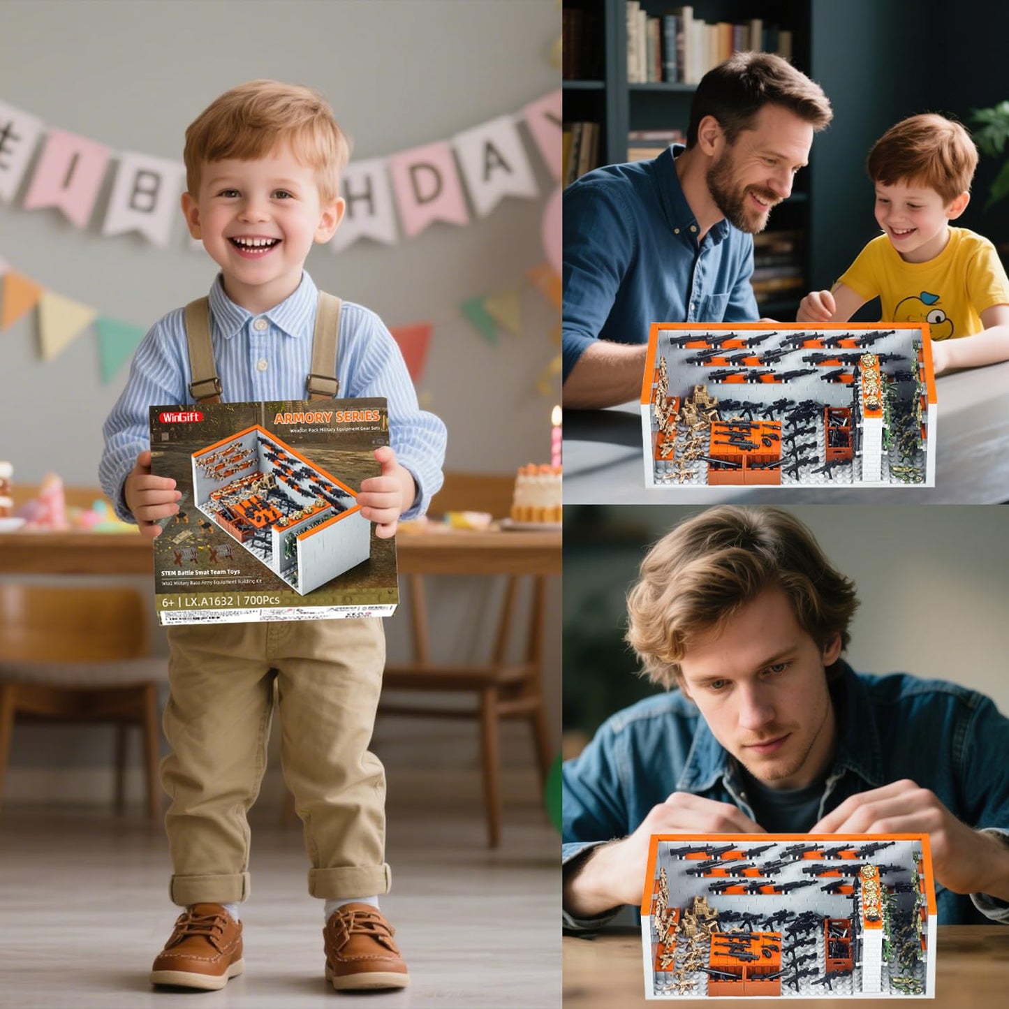 WINGIFT 700-Piece Armory Building Set | WW2 Military Base & STEM Kit