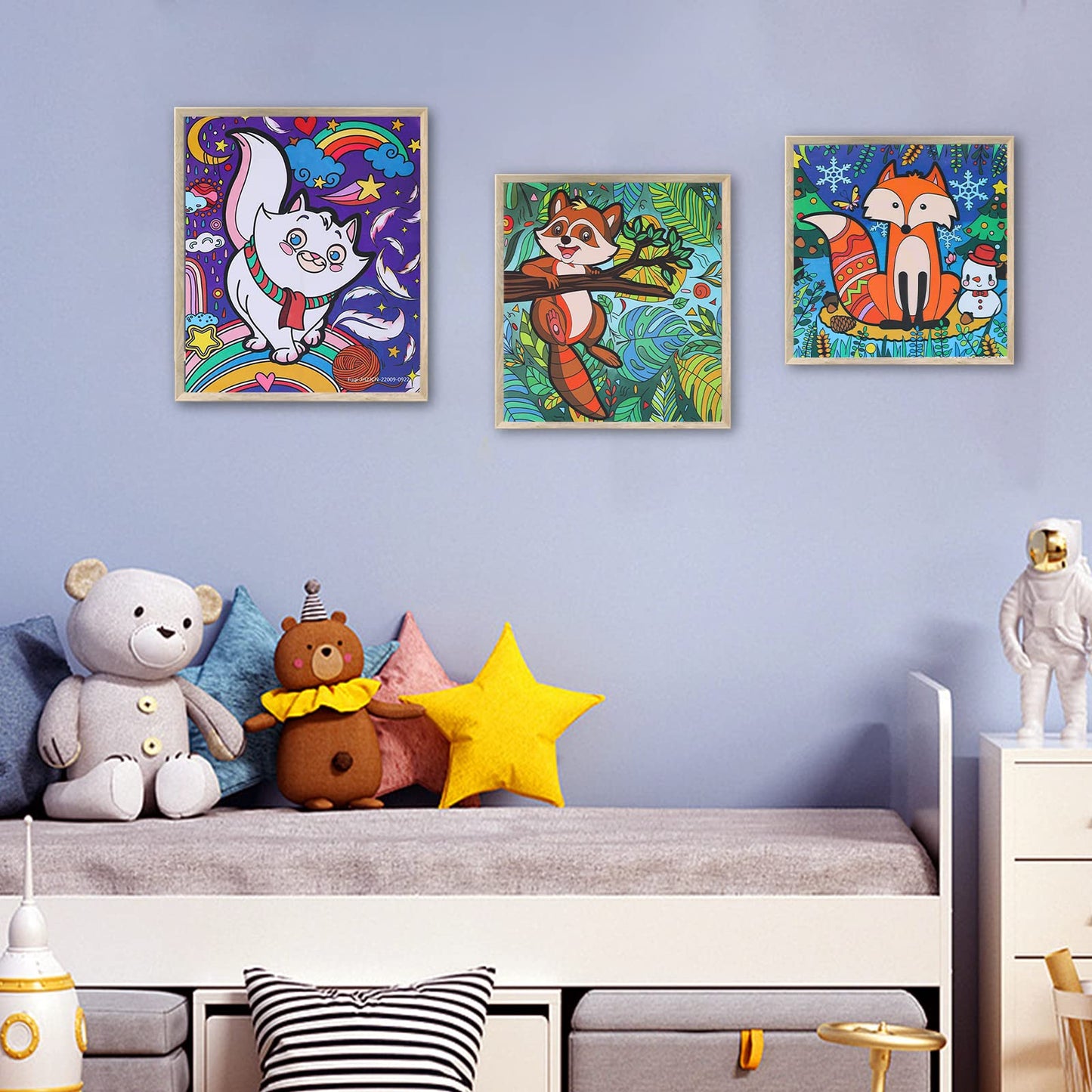 Wings Giant Paint by Numbers Framed Kit – 3-Pack for Kids 4–12 | Arts & Crafts