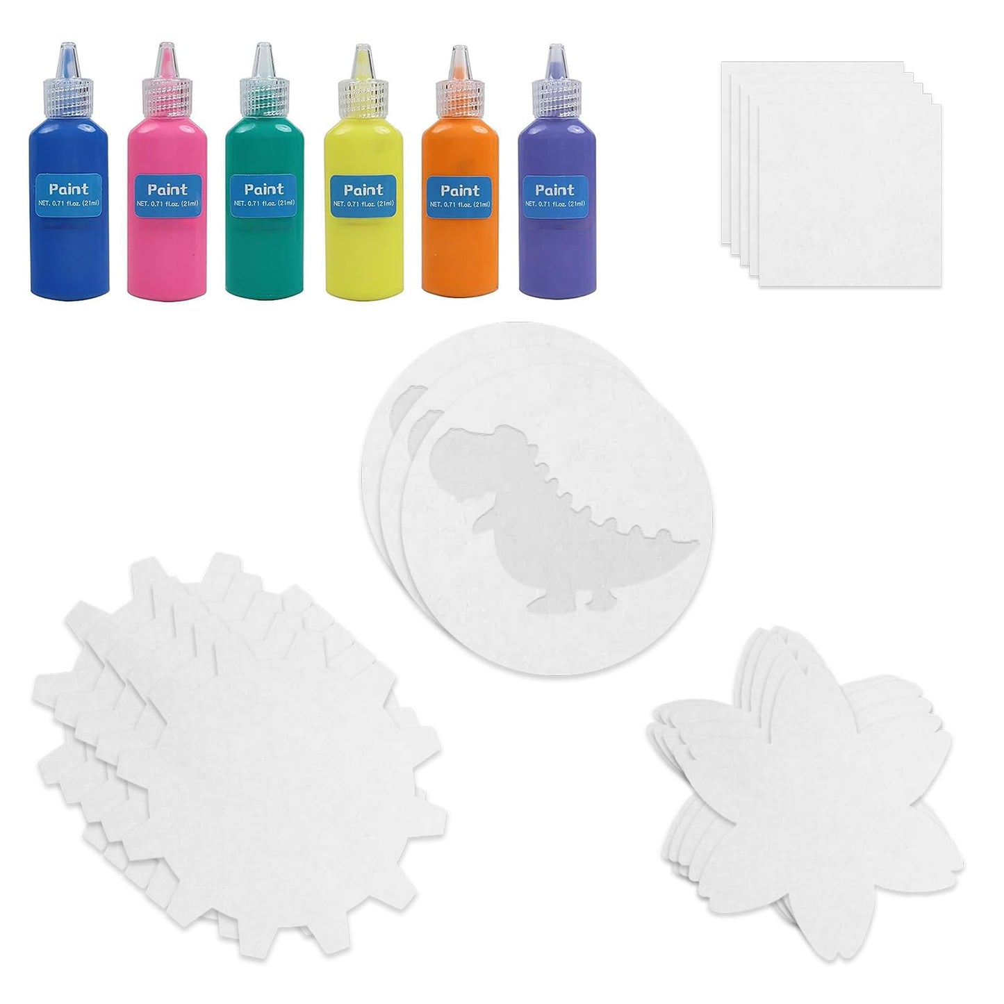 Wings Giant Spin Art Machine Refill Pack – 5 Spin Card Designs + 6 Color Paint Bottles
