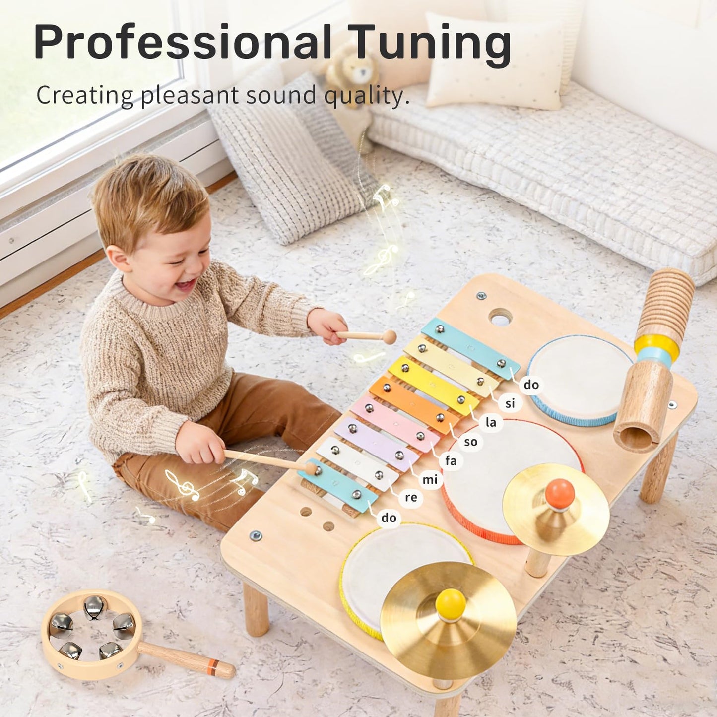 WINGYZ Kids Drum Set – 9-in-1 Montessori Toy for Toddlers (Ages 1-3)