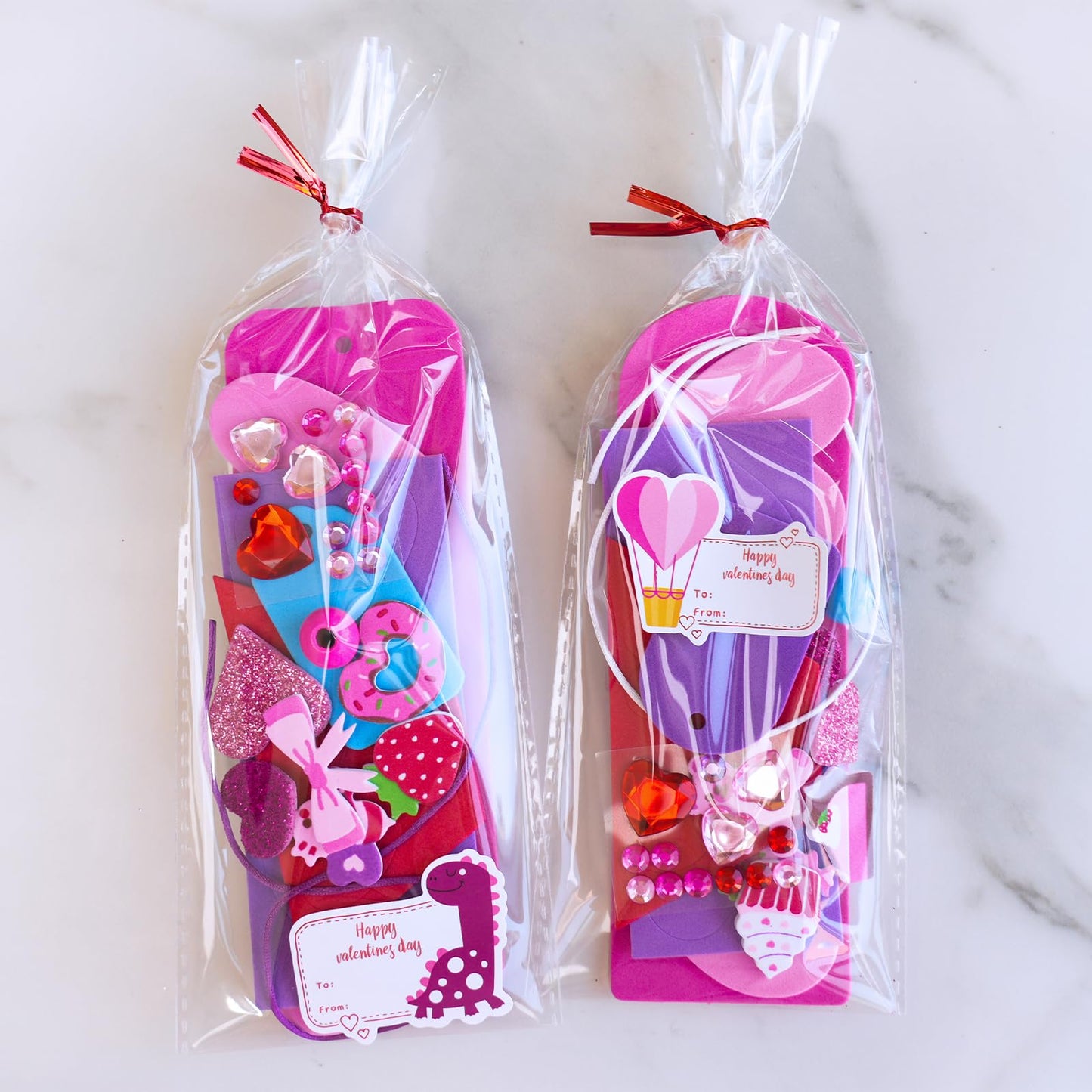 Winlyn 36-Set Valentine's Day DIY 3D Heart Bookmarks Kit for Kids