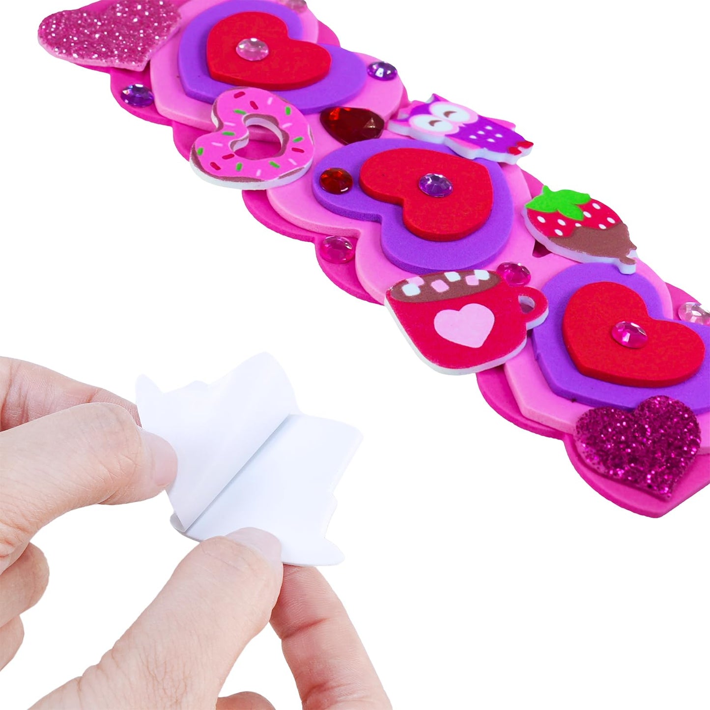 Winlyn 36-Set Valentine's Day DIY 3D Heart Bookmarks Kit for Kids
