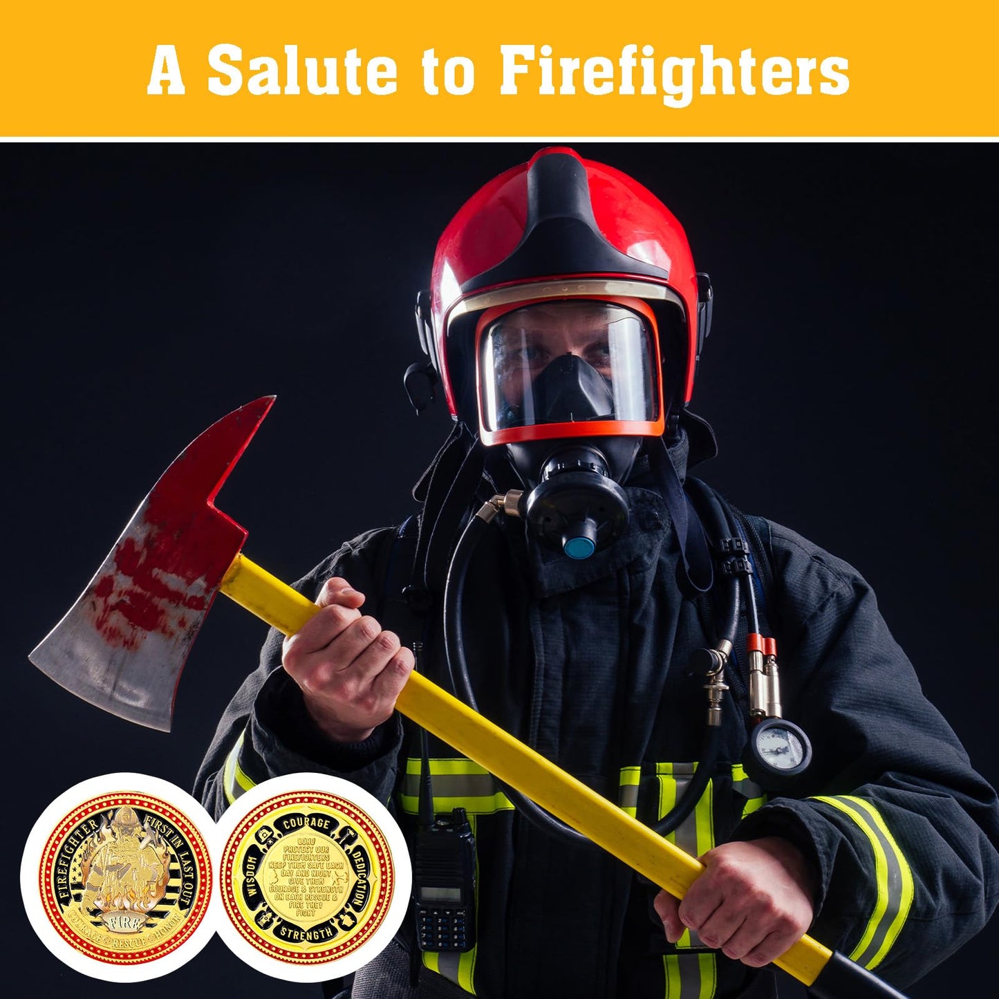 WinnerWhy 20 Pcs Firefighter Coins – First In Last Out Commemoratives