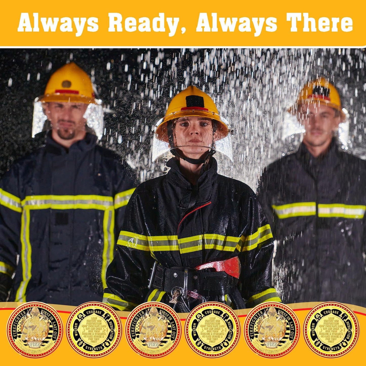 WinnerWhy 20 Pcs Firefighter Coins – First In Last Out Commemoratives