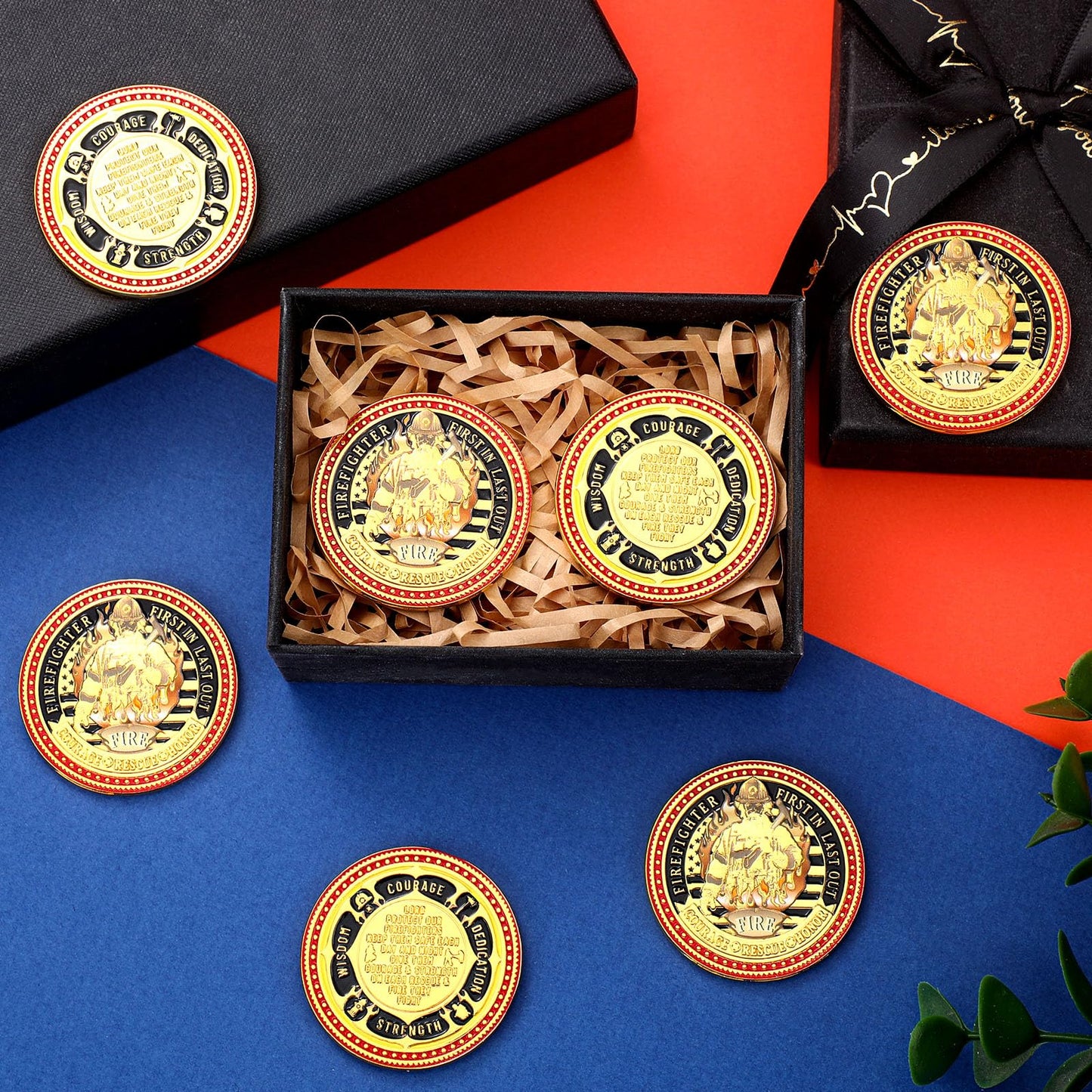 WinnerWhy 20 Pcs Firefighter Coins – First In Last Out Commemoratives