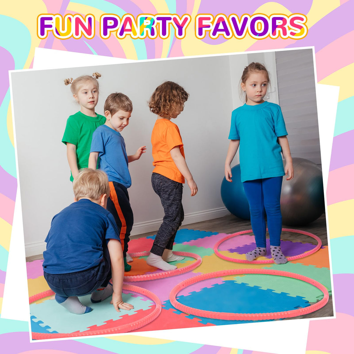 WinnerWhy 2 Pcs Adjustable 26-Inch Toy Hoop – Detachable Ring for Teens, Dogs & Party Games