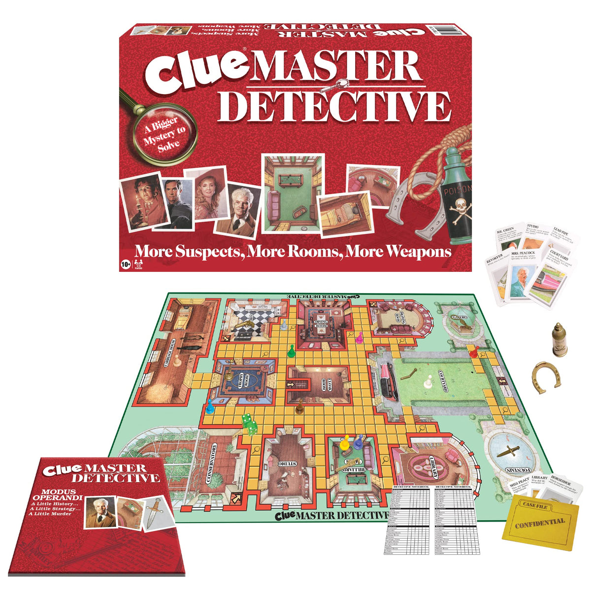 Clue Master Detective - Oversized Board Game by Winning Moves | Up to 10 Players, Ages 10+
