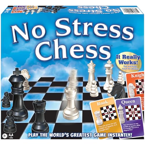 No Stress Chess by Winning Moves — Action Card Teaching Game for 2 Players, Ages 7+ (1091)