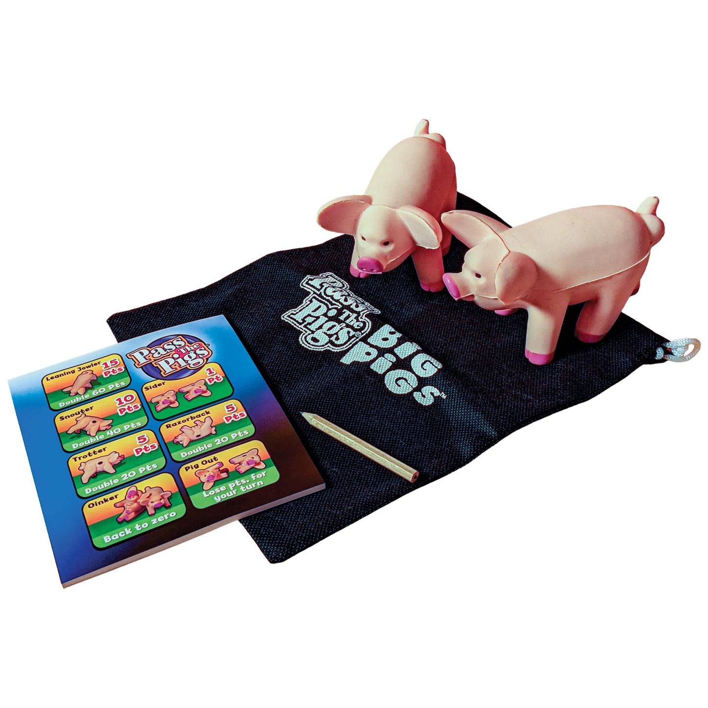 Pass The Pigs Big Pigs by Winning Moves – Oversized Foam Pigs for 2+ Players, Ages 8+