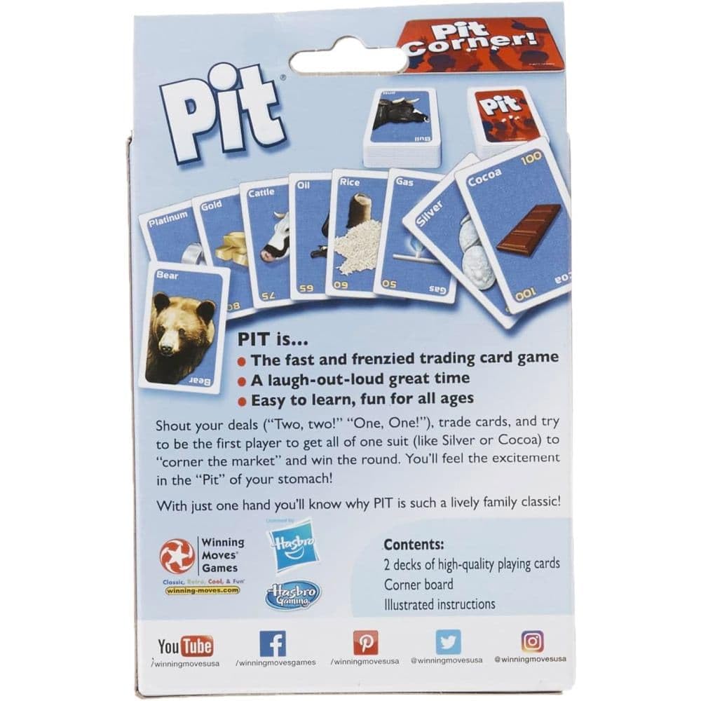 Winning Moves Pit Card Game – Corner the Market, 3 to 8 Players (Ages 7+)