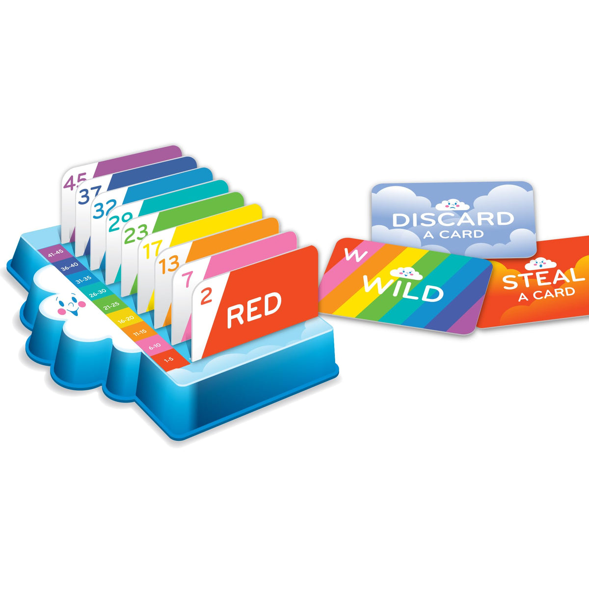Winning Moves Rack-O Jr – Children's Edition for 2-4 Players, Ages 4+, Color-Coded Card Game