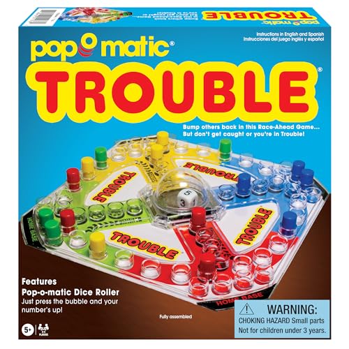 Winning Moves Classic Trouble with Pop-O-Matic – Indoor Family Board Game for Ages 5+