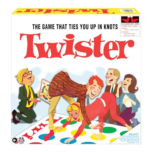 Classic Twister by Winning Moves — Retro Design with Oversized Spinner | 2-4 Players