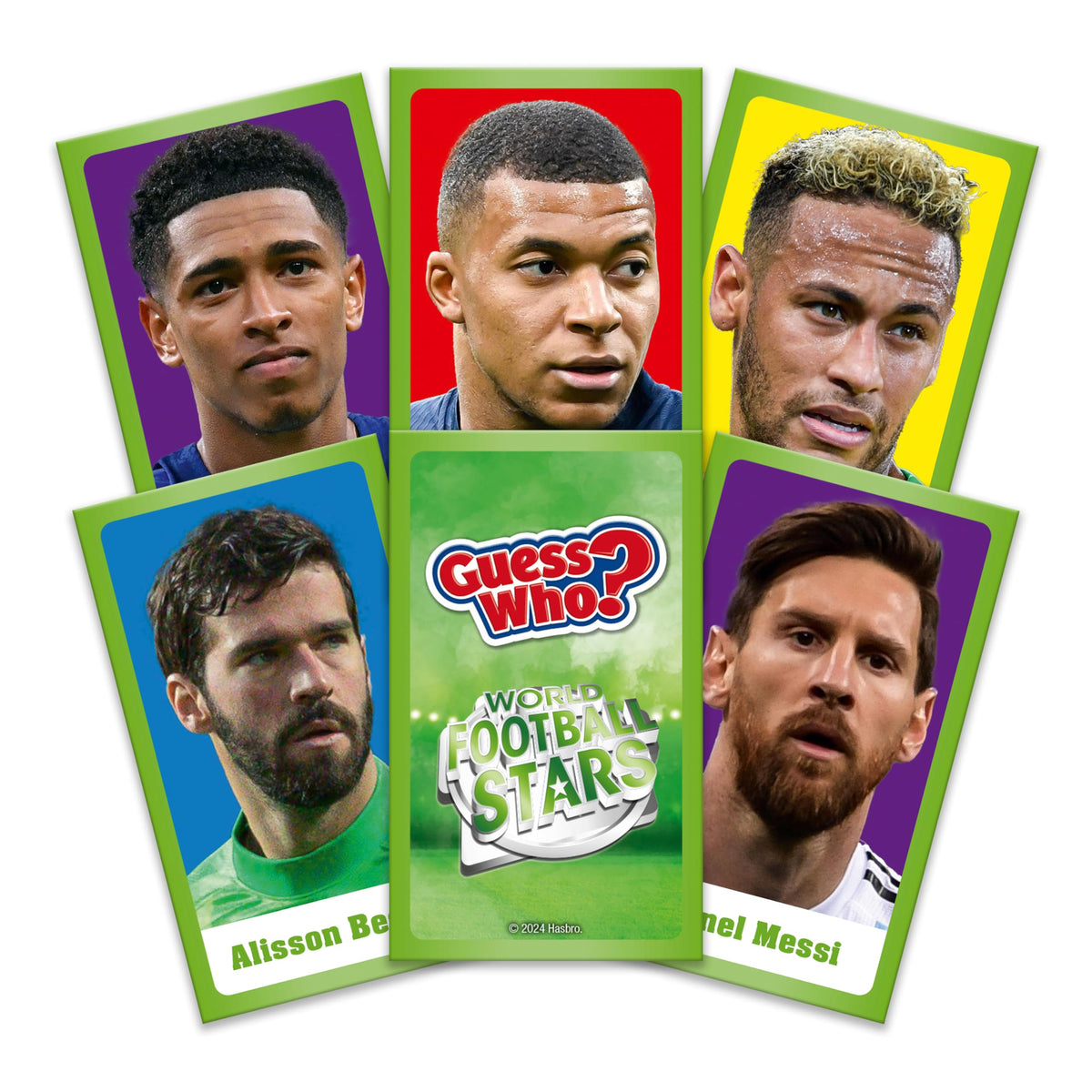Winning Moves World Football Stars Guess Who? Green Board Game – Messi, Ronaldo, Kane & Salah