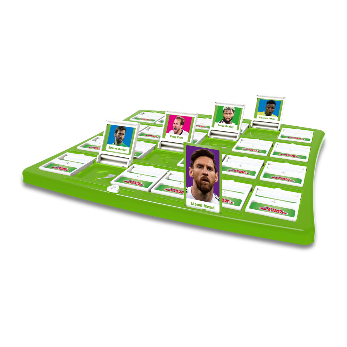 Winning Moves World Football Stars Guess Who? Green Board Game – Messi, Ronaldo, Kane & Salah