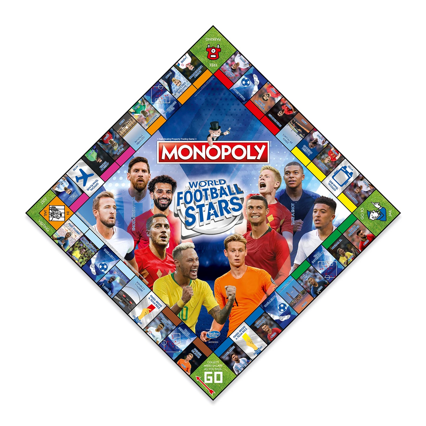 Winning Moves World Football Stars Monopoly – Ronaldo, Messi, Kane & Salah | Ages 8+